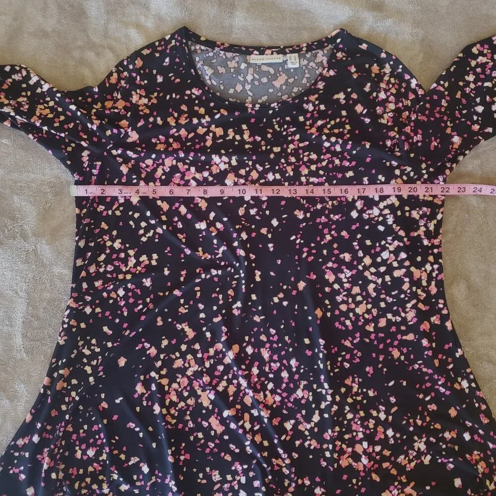Susan Graver Multi-Color Liquid Knit Top, Size Large - Picture 5 of 8